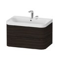 Мебельный комплект 77,5х49 см, 2 отверстия под смеситель Duravit Happy D.2 Plus, орех (HP4347E6969) Duravit Мебельные комплекты
