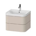 Меблевий комплект 57, 5х49 см, 1 отвір під змішувач Duravit Happy D. 2 Plus, сіро-коричневий супер матовий (HP4345O8383) Duravit Меблеві комплекти