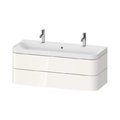 Мебельный комплект с раковиной на 2 смесителя 117,5х49 см, Duravit Happy D.2 Plus, белый (HP4379O22220000) Duravit Мебельные комплекты