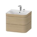 Меблевий комплект 57, 5х49 см, 2 отвори під змішувач Duravit Happy D. 2 Plus, дуб (HP4635E7171) Duravit Меблеві комплекти