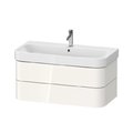 Тумба подвесная под раковину, 2 ящика, 97,5х49 см Duravit Happy D.2 Plus, белый (HP4388022220000) Duravit Тумбы