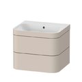 Меблевий комплект 57, 5х49 см, без отвору під змішувач Duravit Happy D. 2 Plus, сіро-коричневий супер матовий (HP4635N8383) Duravit Меблеві комплекти