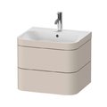 Мебельный комплект 57,5х49 см, 1 отверстие под смеситель Duravit Happy D.2 Plus, серо-коричневый супер матовый (HP4635O8383) Duravit Мебельные комплекты