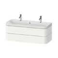Мебельный комплект с раковиной на 2 смесителя 117,5х49 см, Duravit Happy D.2 Plus, белый супер матовый (HP4379O84840000) Duravit Мебельные комплекты