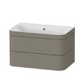 Мебельный комплект 77,5х49 см, без отверстия под смеситель Duravit Happy D.2 Plus, серый камень (HP4637N9292) Duravit Мебельные комплекты