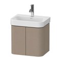 Тумба подвесная под раковину, 2 дверцы, 47,5х35 см Duravit Happy D.2 Plus, льняной декор (HP4384075750000) Duravit Тумбы