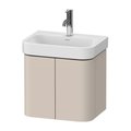 Тумба подвесная под раковину, 2 дверцы, 47,5х35 см Duravit Happy D.2 Plus, серо-коричневый супер матовый (HP4384083830000) Duravit Тумбы