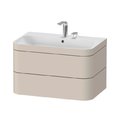 Мебельный комплект 77,5х49 см, 2 отверстия под смеситель Duravit Happy D.2 Plus, серо-коричневый супер матовый (HP4637E8383) Duravit Мебельные комплекты
