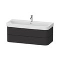 Тумба підвісна під раковину, 2 ящики, 117, 5х49 см Duravit Happy D. 2 Plus, графіт (HP4389080800000) Duravit Тумби