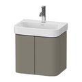 Тумба підвісна під раковину, 2 дверцята, 47, 5х35 см Duravit Happy D. 2 Plus, сірий камінь (HP4384092920000) Duravit Тумби