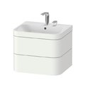 Меблевий комплект 57, 5х49 см, 2 отвори під змішувач Duravit Happy D. 2 Plus, білий супер матовий (HP4635E8484) Duravit Меблеві комплекти