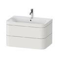 Меблевий комплект 77,5х49 см, 1 отвір під змішувач Duravit Happy D. 2 Plus, білий шовковисто-матовий (HP4637O3939) Duravit Меблеві комплекти