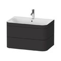 Мебельный комплект 77,5х49 см, 1 отверстие под смеситель Duravit Happy D.2 Plus, графит (HP4637O8080) Duravit Мебельные комплекты