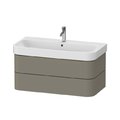 Тумба подвесная под раковину, 2 ящика, 97,5х49 см Duravit Happy D.2 Plus, серый камень (HP4388092920000) Duravit Тумбы