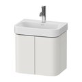 Тумба подвесная под раковину, 2 дверцы, 47,5х35 см Duravit Happy D.2 Plus, белый шелковисто-матовый (HP4384039390000) Duravit Тумбы