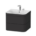 Меблевий комплект 57, 5х49 см, 2 отвори під змішувач Duravit Happy D. 2 Plus, графіт (HP4635E8080) Duravit Меблеві комплекти