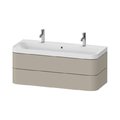 Меблевий комплект з раковиною на 2 змішувача 117, 5х49 см, Duravit Happy D. 2 Plus, сіро-коричневий (HP4379O60600000) Duravit Меблеві комплекти