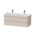 Меблевий комплект з раковиною на 2 змішувача 117, 5х49 см, Duravit Happy D. 2 Plus, сіро-коричневий супер матовий (HP4640O83830000) Duravit Меблеві комплекти
