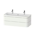 Мебельный комплект с раковиной на 2 смесителя 117,5х49 см, Duravit Happy D.2 Plus, белый матовый (HP4640O36360000) Duravit Мебельные комплекты