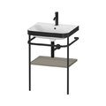 Мебельный комплект с раковиной с 1 отверстием и консолью, 57,5х49 см, Duravit Happy D.2 Plus, серый камень (HP4735O9292) Duravit Мебельные комплекты