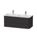 Меблевий комплект з раковиною на 2 змішувача 117, 5х49 см, Duravit Happy D. 2 Plus, графіт (HP4640O80800000) Duravit Меблеві комплекти