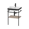 Мебельный комплект с раковиной с 1 отверстием и консолью, 57,5х49 см, Duravit Happy D.2 Plus, льняной декор (HP4735O7575) Duravit Мебельные комплекты