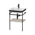 Меблевий комплект з раковиною з 1 отвором і консоллю, 57, 5х49 см, Duravit Happy D. 2 Plus, сіро-коричневий (HP4735O6060) Duravit Меблеві комплекти