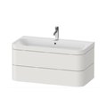 Меблевий комплект 97, 5х49 см, 1 отвір під змішувач Duravit Happy D. 2 Plus, білий шовковисто-матовий (HP4638O3939) Duravit Меблеві комплекти