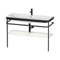 Мебельный комплект с раковиной с 1 отверстием и консолью, 117,5х49 см, Duravit Happy D.2 Plus, белый шелковисто-матовый (HP4739O39390000) Duravit Мебельные комплекты