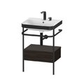 Меблевий комплект з раковиною на 2 отвори і консоллю, 57, 5х49 см, Duravit Happy D. 2 Plus, горіх (HP4740E6969) Duravit Меблеві комплекти