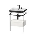 Меблевий комплект з раковиною на 2 отвори і консоллю, 57, 5х49 см, Duravit Happy D. 2 Plus, білий шовковисто-матовий (HP4740E3939) Duravit Меблеві комплекти