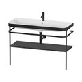 Мебельный комплект с раковиной с 1 отверстием и консолью, 117,5х49 см, Duravit Happy D.2 Plus, графит (HP4739O80800000) Duravit Мебельные комплекты