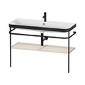Мебельный комплект с раковиной с 1 отверстием и консолью, 117,5х49 см, Duravit Happy D.2 Plus, серо-коричневый супер матовый (HP4739O83830000) Duravit Мебельные комплекты