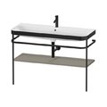 Мебельный комплект с раковиной с 1 отверстием и консолью, 117,5х49 см, Duravit Happy D.2 Plus, серый камень (HP4739O92920000) Duravit Мебельные комплекты