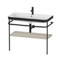 Мебельный комплект с раковиной с 1 отверстием и консолью, 97,5х49 см, Duravit Happy D.2 Plus, серо-коричневый (HP4738O6060) Duravit Мебельные комплекты