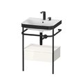 Меблевий комплект з раковиною на 2 отвори і консоллю, 57, 5х49 см, Duravit Happy D. 2 Plus, білий (HP4740E2222) Duravit Меблеві комплекти