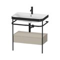 Меблевий комплект з раковиною з 1 отвором і консоллю, 77, 5х49 см, Duravit Happy D. 2 Plus, сіро-коричневий (HP4742O6060) Duravit Меблеві комплекти
