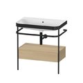 Мебельный комплект с раковиной без отверстия и консолью, 77,5х49 см, Duravit Happy D.2 Plus, дуб (HP4742N7171) Duravit Мебельные комплекты