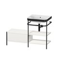 Мебельный комплект с раковиной без отверстия и консолью, 120х49 см, Duravit Happy D.2 Plus, белый шелковисто-матовый (HP4745N3939) Duravit Мебельные комплекты
