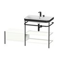 Мебельный комплект с раковиной на 2 отверстия и консолью, 140х49 см, Duravit Happy D.2 Plus, белый матовый (HP4747E3636) Duravit Мебельные комплекты