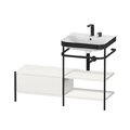 Мебельный комплект с раковиной на 2 отверстия и консолью, 120х49 см, Duravit Happy D.2 Plus, белый шелковисто-матовый (HP4745E3939) Duravit Мебельные комплекты