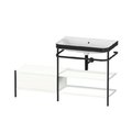 Мебельный комплект с раковиной без отверстия и консолью, 140х49 см, Duravit Happy D.2 Plus, белый матовый (HP4747N3636) Duravit Мебельные комплекты