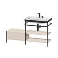 Меблевий комплект з раковиною на 2 отвори і консоллю, 140х49 см, Duravit Happy D. 2 Plus, сіро-коричневий супер матовий (HP4747E8383) Duravit Меблеві комплекти