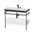 Мебельный комплект с раковиной на 2 отверстия и консолью, 97,5х49 см, Duravit Happy D.2 Plus, белый шелковисто-матовый (HP4743E3939) Duravit Мебельные комплекты