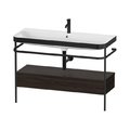 Мебельный комплект с раковиной на 1 отверстие и консолью, 117,5х49 см, Duravit Happy D.2 Plus, орех (HP4744O69690000) Duravit Мебельные комплекты