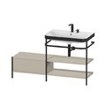 Меблевий комплект з раковиною на 2 отвори і консоллю, 140х49 см, Duravit Happy D. 2 Plus, сіро-коричневий (HP4747E6060) Duravit Меблеві комплекти