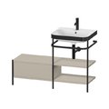 Мебельный комплект с раковиной на 1 отверстие и консолью, 120х49 см, Duravit Happy D.2 Plus, серо-коричневый (HP4745O6060) Duravit Мебельные комплекты