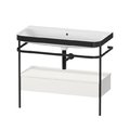 Мебельный комплект с раковиной без отверстия и консолью, 97,5х49 см, Duravit Happy D.2 Plus, белый шелковисто-матовый (HP4743N3939) Duravit Мебельные комплекты