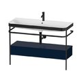 Мебельный комплект с раковиной на 1 отверстие и консолью, 117,5х49 см, Duravit Happy D.2 Plus, темно-синий (HP4744O98980000) Duravit Мебельные комплекты