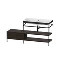 Меблевий комплект з раковиною без отвору і консоллю, 160х49 см, Duravit Happy D. 2 Plus, горіх (HP4748N6969) Duravit Меблеві комплекти